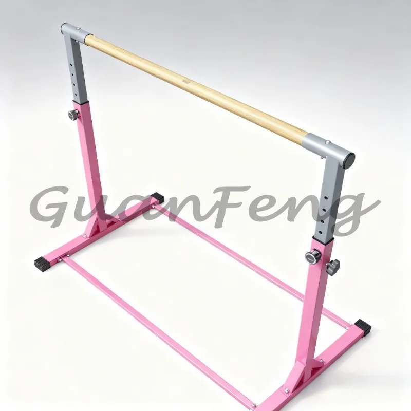 Pink Home-Use Kids Horizontal Bar, Sturdy & Durable Children Gymnastics Bar for Indoor and Outdoor Daily Practice