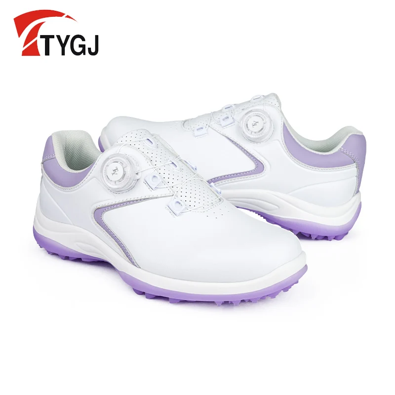 2024 golf shoes Fashion Breathable Lightweight Athletic shoe waterproof For Women Sneakers Comfortable White purple Sport Shoes