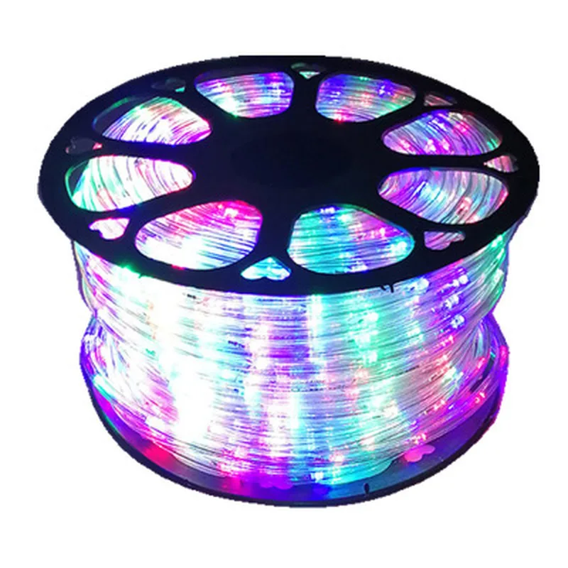 8Model Waterproof LED Neon Light Strip AC 220V Flexible Rainbow Tube Rope Lights LED Round Tow Wire Outdoor Decorative RGB Strip