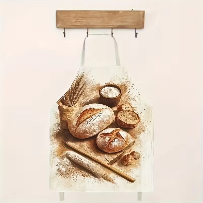 1pc Artisan Bread Baking Apron Linen Cotton Rustic Food Art Kitchen Cooking Baking Gift For Baker Chef Home Decor