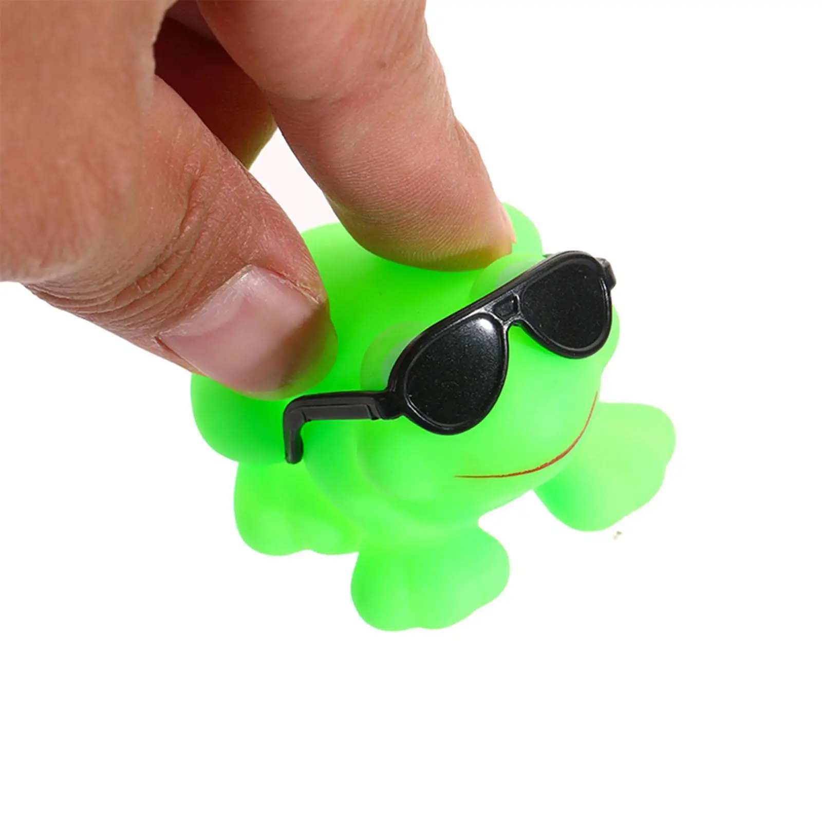 12Pcs Squeaky Frogs Baby Bath Toys Dabbling Toy Novelty Green Rubber Frogs for