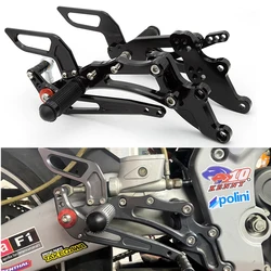 FOR Aprilia RS4 125 4T 2011 2012 2013 2014 2005 2016 CNC Aluminum Adjustable Motorcycle Rearset Rear Set Foot Peg Pedal Footrest