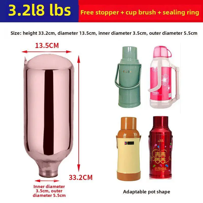 Home Use Glass Inner Tank Thermal Bottle 32L8Pounds Universal  Kettle Stainless Steel Outer  Insulation for 12-2...