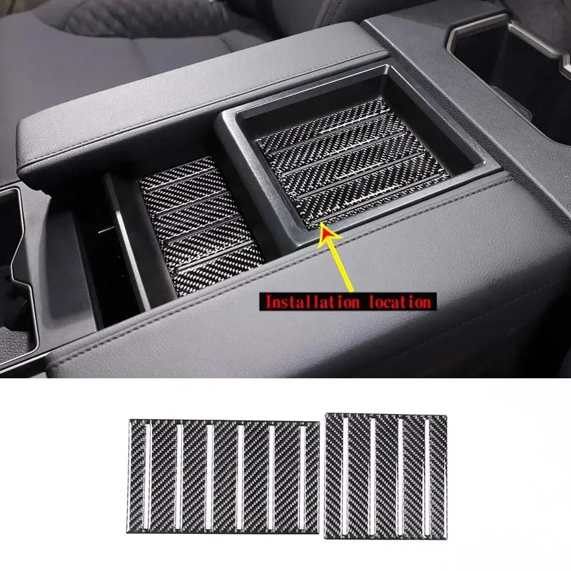 For Toyota Tundra 22-24 soft carbon fiber car styling Car central control handrail groove pad sticker car interior accessories