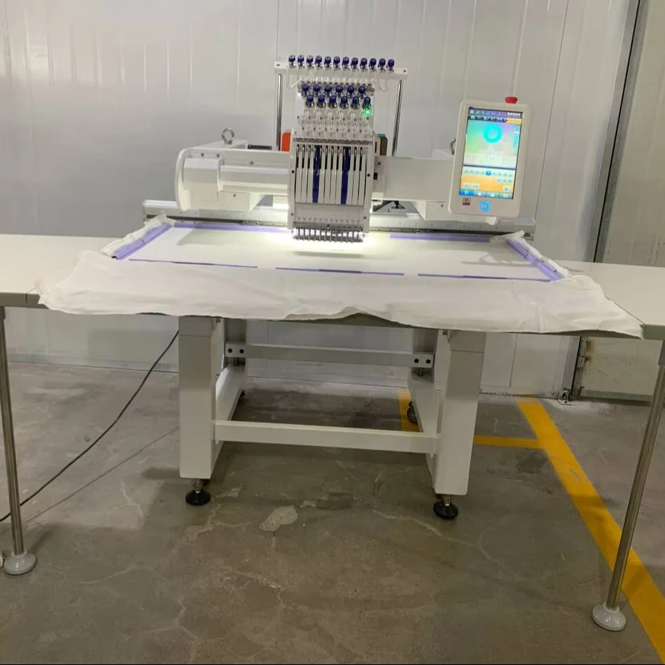 Yeshi Easy to Operate 16 Languages 9/12/15 Needles Single Head Large-area Embroidery Machine