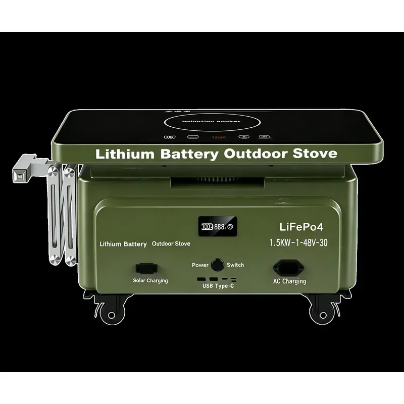 Best-selling Beijing WYYB Portable Solar Power Station Outdoor Induction Stove Rechargeable Camping Cooking Battery Stove