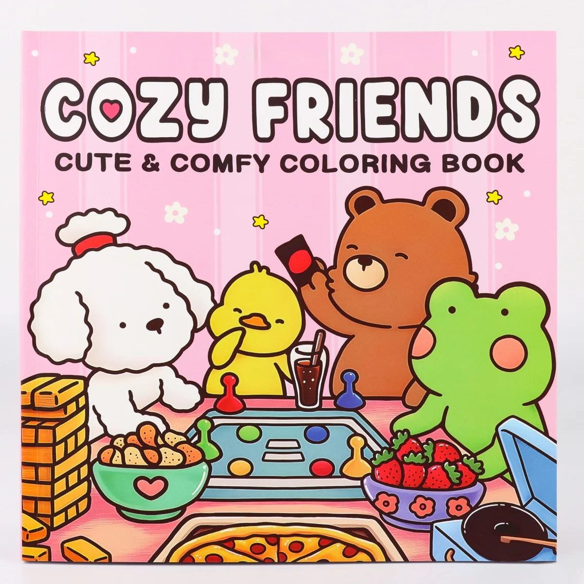Cozy Friends: Coloring Book for Adults Featuring Super Cute Animal Characters with Easy and Simple Designs for Relaxat