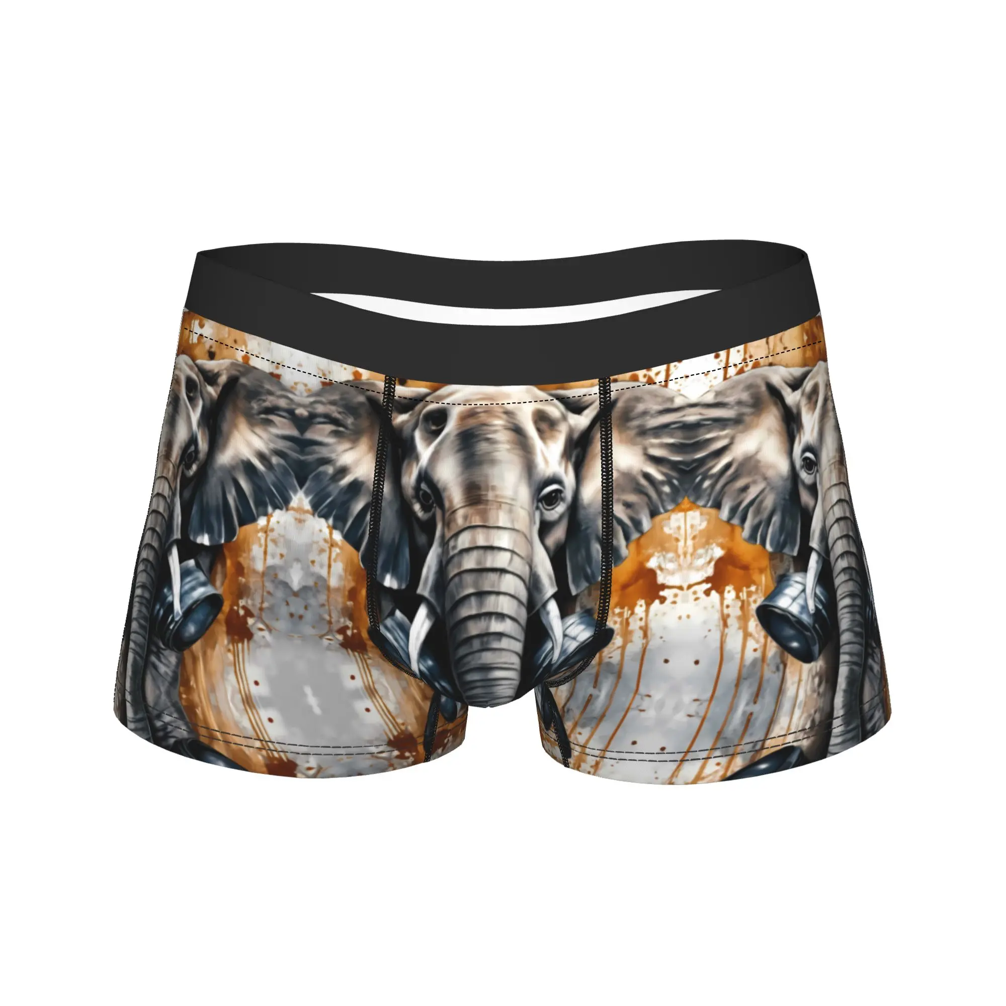 

Brainrot Elephant Banana Men's Breathable Boxer Briefs, Stretchy Underwear with Stylish Printed, Everyday Comfort Casual Wear