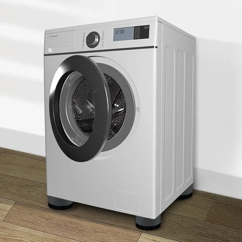 2/4Pcs Washing Machine Floor Mat, Shock Absorbing Pad, Anti-slip Anti-vibration Mat, Heightened Moisture-proof Base