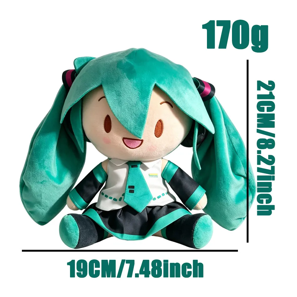 Hatsune Miku Kawaii Q Version Fufu Figure Plush Doll Anime Peripheral Stuffed Toy Collection Model Ornament Toys Gifts
