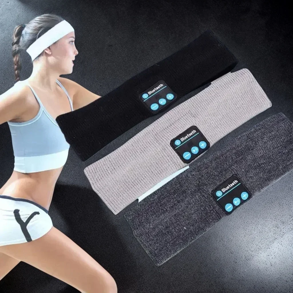 سماعة رأس بلوتوث مزدوجة الوضع - قناع نوم لاسلكي وسماعات أذن رياضية مع ميكروفون (للجنسين) #1