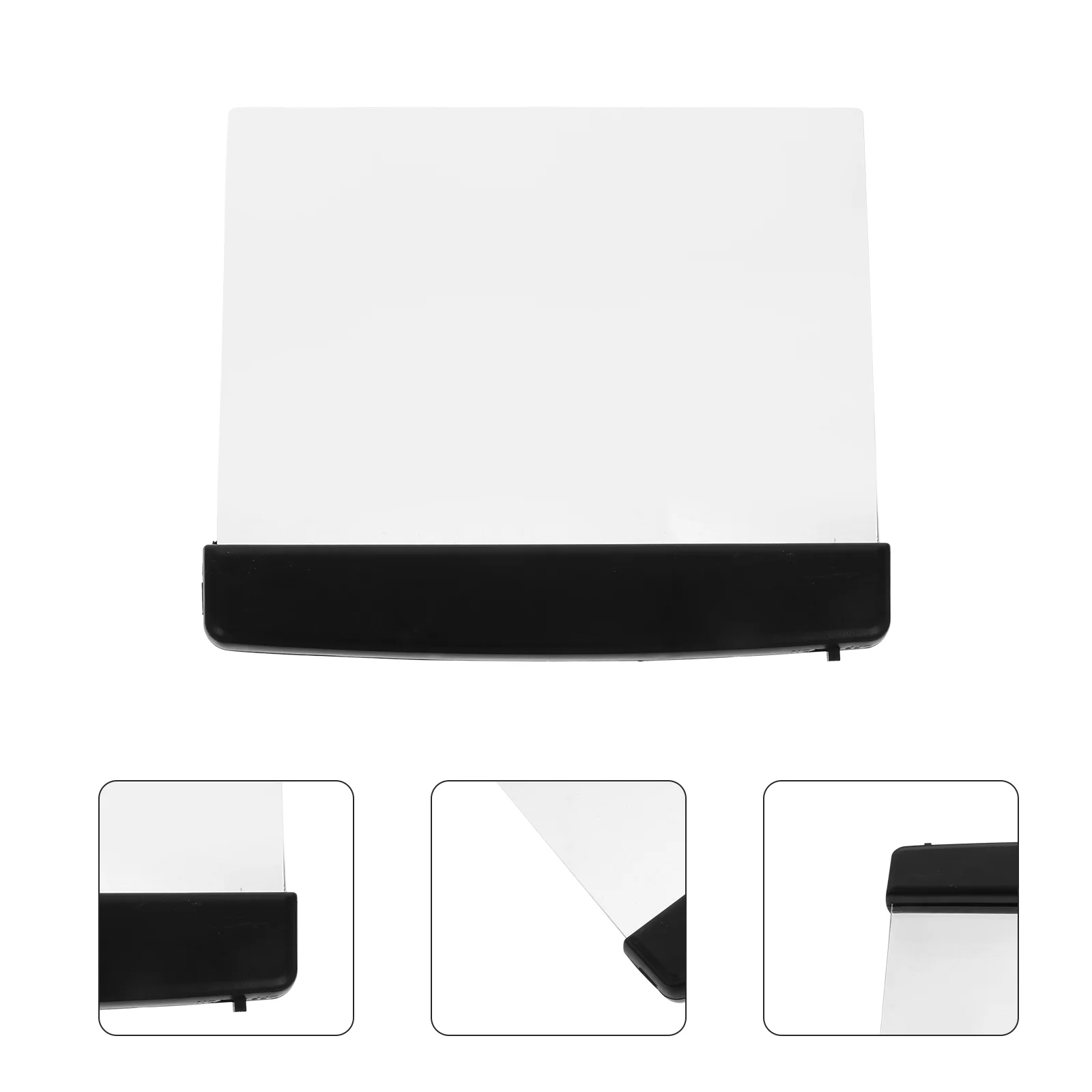 

2 Pcs Clear Book Light Reading Table Lamps Panel Shaped Protective Student Desk