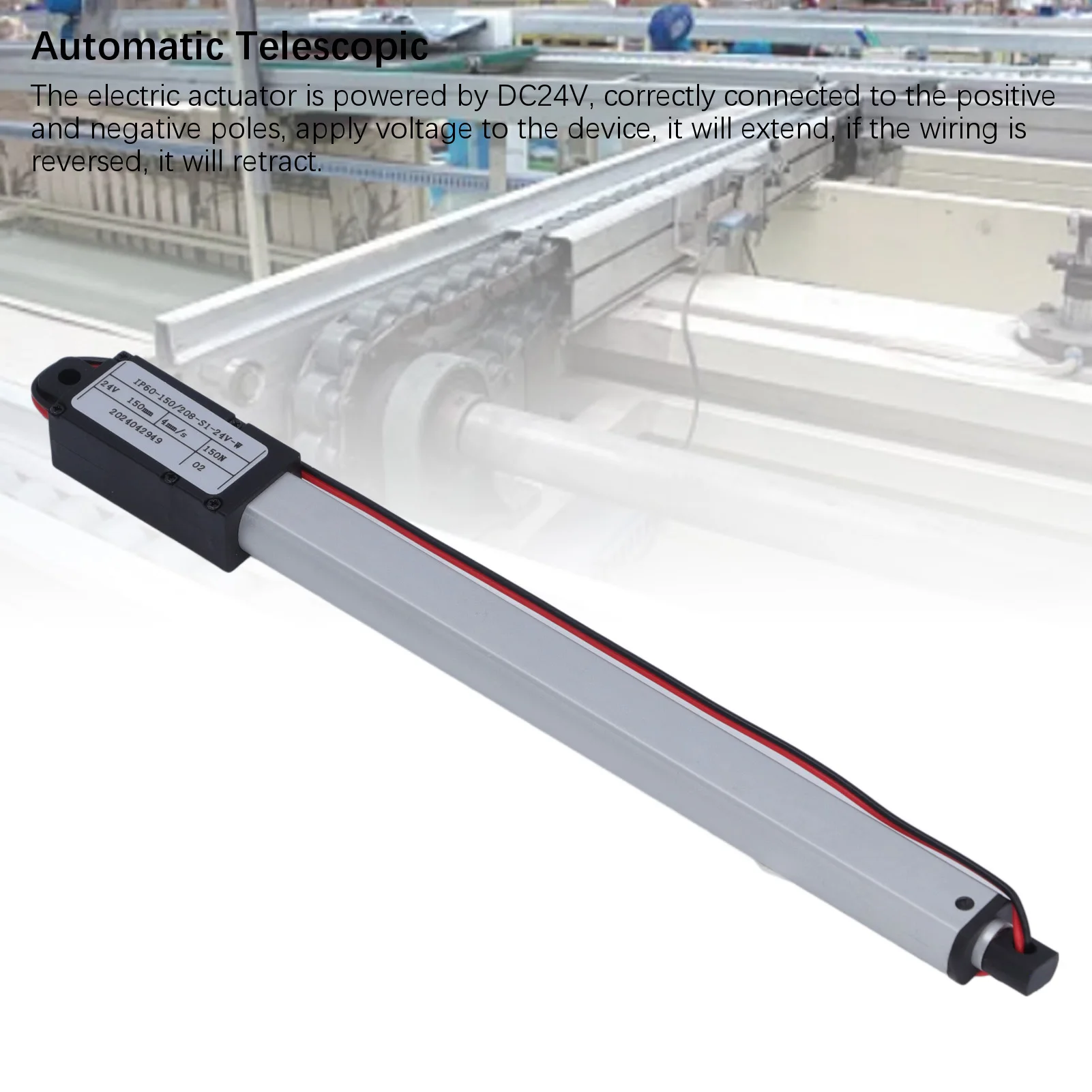 Linear Motion Actuator DC24V Electric Actuator ABS Connector 4mm/s Speed 150mm Stroke 3W for Industrial Agricultural Machinery view 6