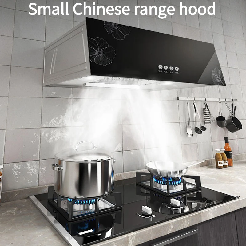 Kitchen Ventilator Suction Range Hood Strong Suction Force Small Stove Cooker Hood Ceiling Mounted Smart Cleaning Exhaust Hood