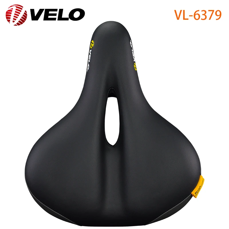 VELO VL-6379 MTB Bicycle With Shock Ball Bottom Wide Thick Saddle Comfortable Soft Cushion Bike Front Seat Saddle Accessories