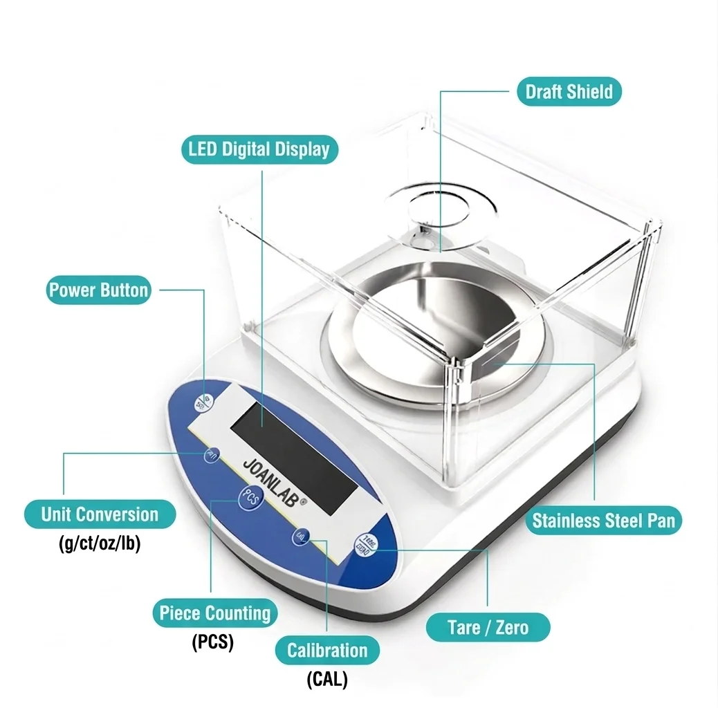 DXY 0.01g Precision Balance 600g 1000g 2000g 3000g Digital Lab Scale AC Plug-in Analytical Electronic Scale