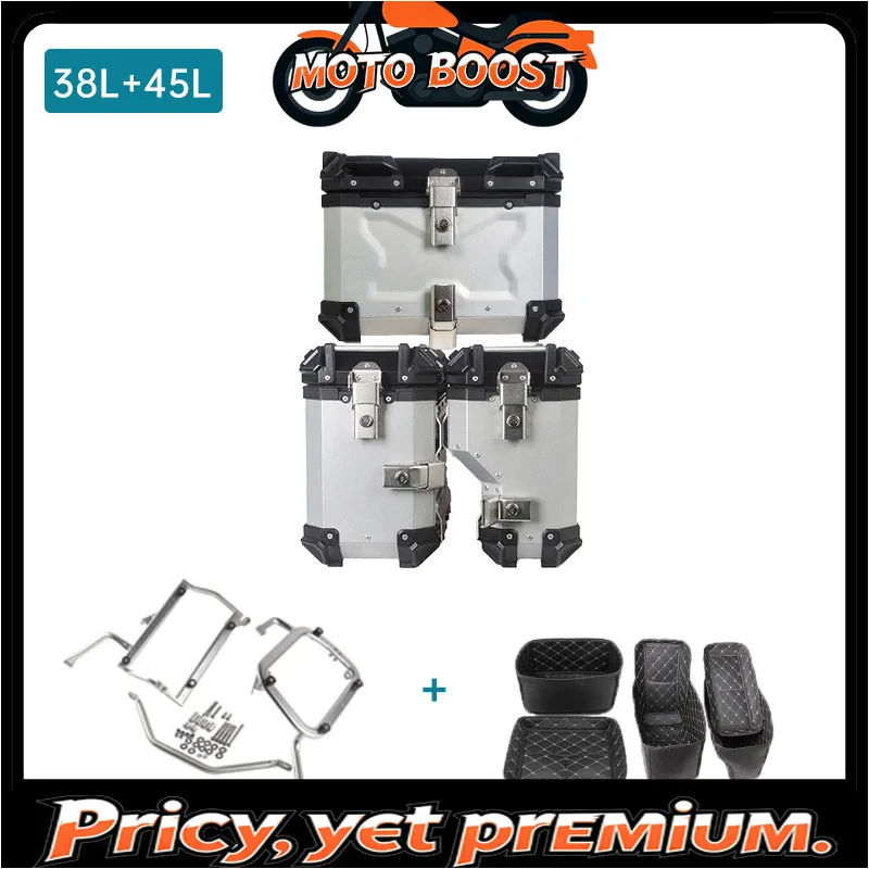 38L 45L Motorcycle Modification Accessories Luggage Rack Side Rack Storage Box Aluminum Tool Box Suitable for BMW G310GS G310