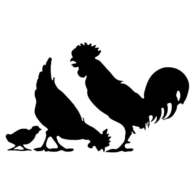 

Farm Chicken Rooster Hen Car Styling Decals Cute Animals Car Body Stickers 17.8*10.6CM