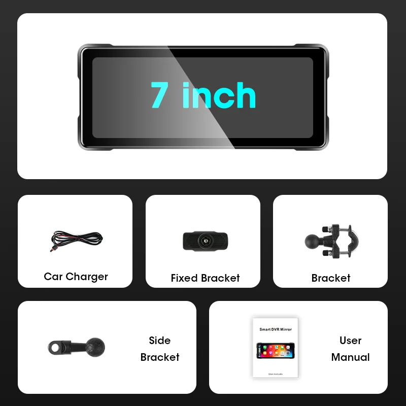 Srnubi 8,1 inch motorfietsscherm Draadloos Carplay Android Auto Ondersteunt IP67 waterdichte hoofdeenheid voor motorfietsaccessoires - afbeelding 1