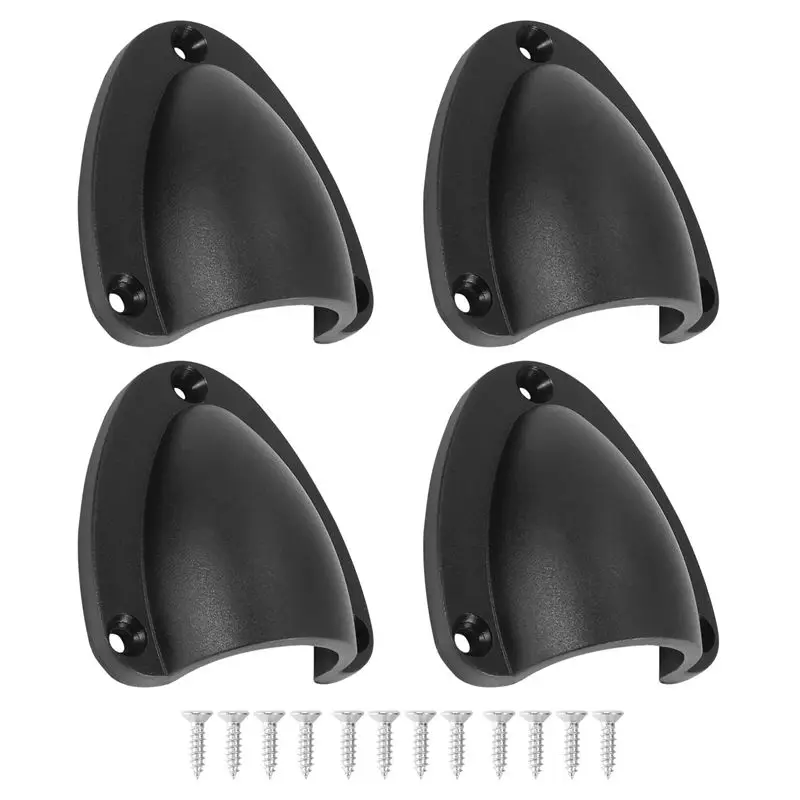 A76T-4 Pcs Nylon 2.5Inch Marine Wire Cable Vent Cover, Clamshell Vent For Boat,Smooth Edge Thickness 1/8Inch,Wire Vent Cover