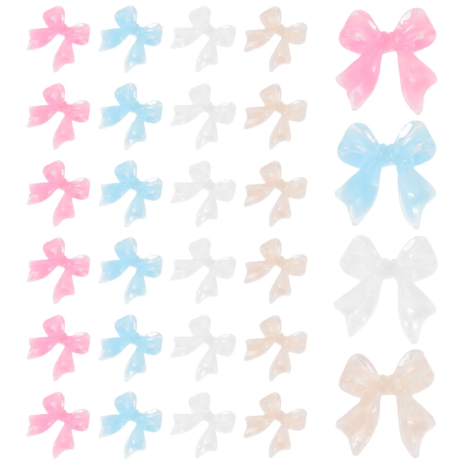 

200Pcs Nail Charms Bow Look Nail Art Decorations Small Size Manicure Supplies for Women DIY Nails Manicure Charms