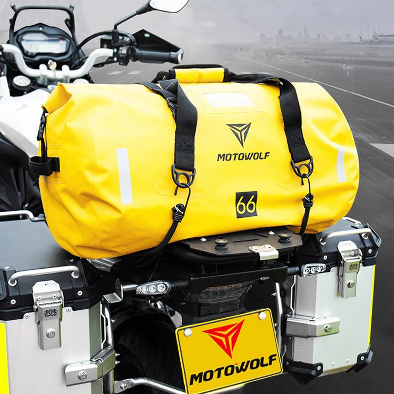 

Motorcycle Waterproof Tail Bags Back Seat Bags Travel Bag 3Color 40L 66L 90L Motorbike Scooter Sport Luggage Rear Seat Rider Bag