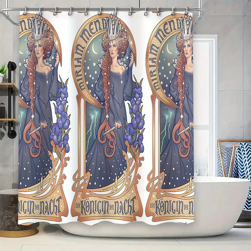 

Готическая занавеска для душа ведьмы, темная фантазия, декор на Хэллоуин, викторианский ужас, набор для ванной комнаты, винтажное мистическое искусство колдовства