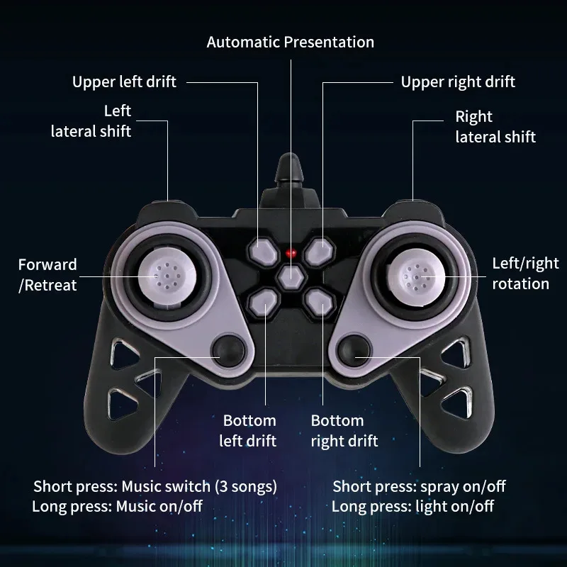 regalo per ragazzo 2in1 RC che trasforma robot 2.5G giocattolo per auto, mini veicolo di deformazione telecomandato con luci e suoni, regalo