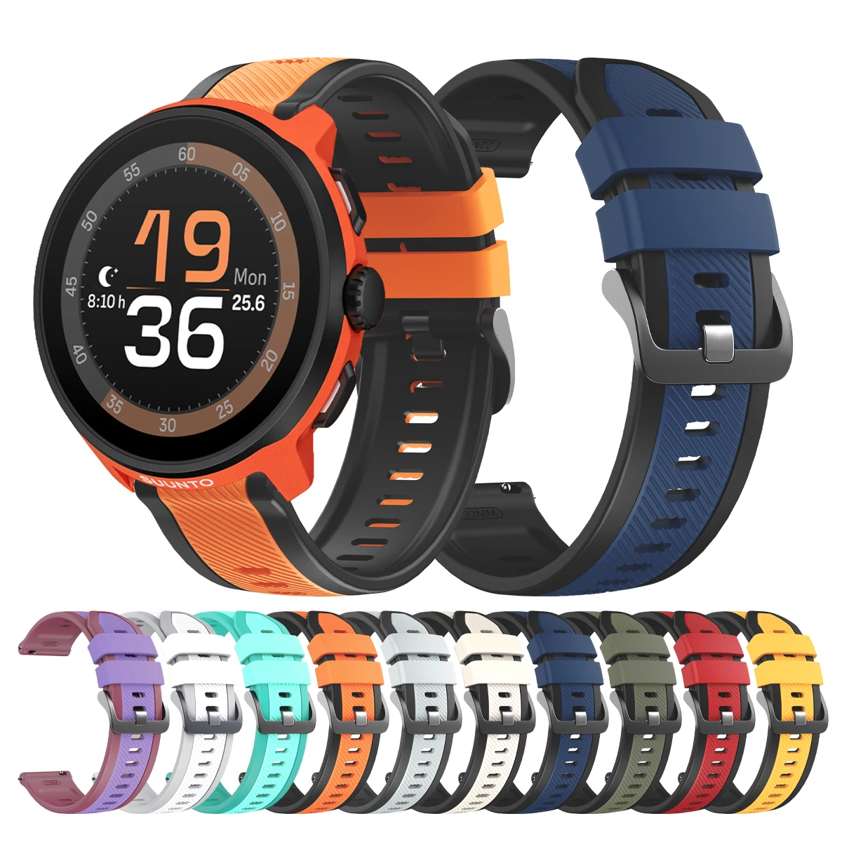Für SUUNTO PACE 2 S Smart Uhr Band 22mm Gummi Strap Wasserdicht Für SUUNTO Run/OCEAN/VERTICAL/9 5 PEAK PRO Armband Armband