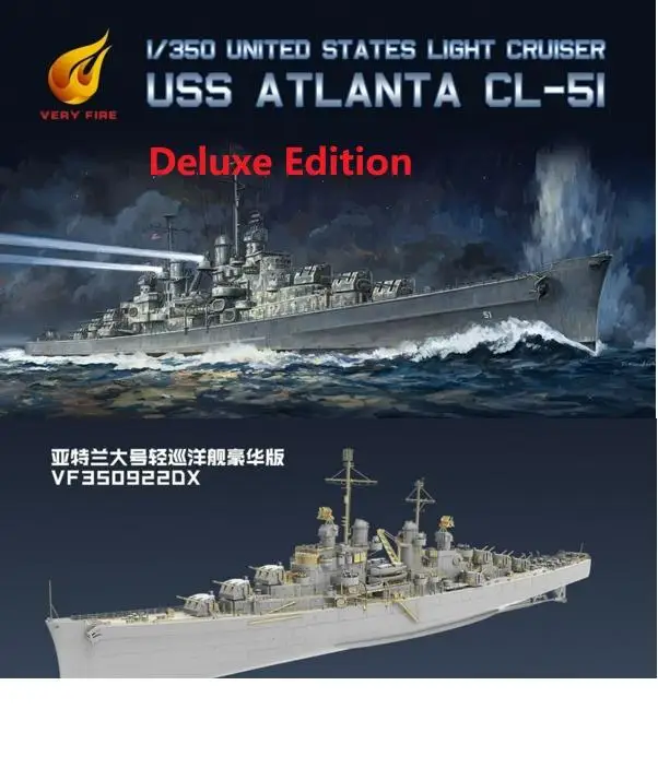 

VERYFIRE VF350922DX 1/350 United States Light Cruiser Uss Atlanta CL-5I Deluxe Edition