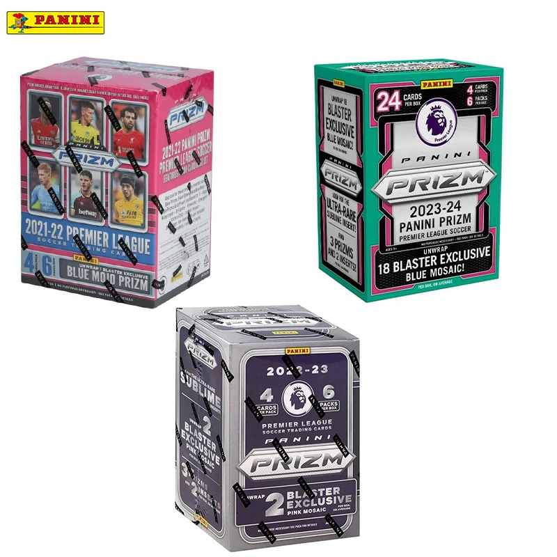 

Panini Prizm Premier League Cards, Fanatics Exclusive Blue Mosaic, Parallel Insert Cards, Limited Edition Collection