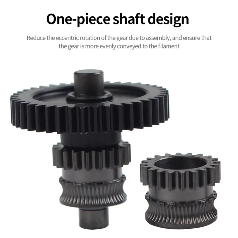 Nano Coated Gear Kit Hardened Steel Higher Precision One-Piece Gear Kit For Kobra3 Combo Extruder For Anycubic Kobra 3