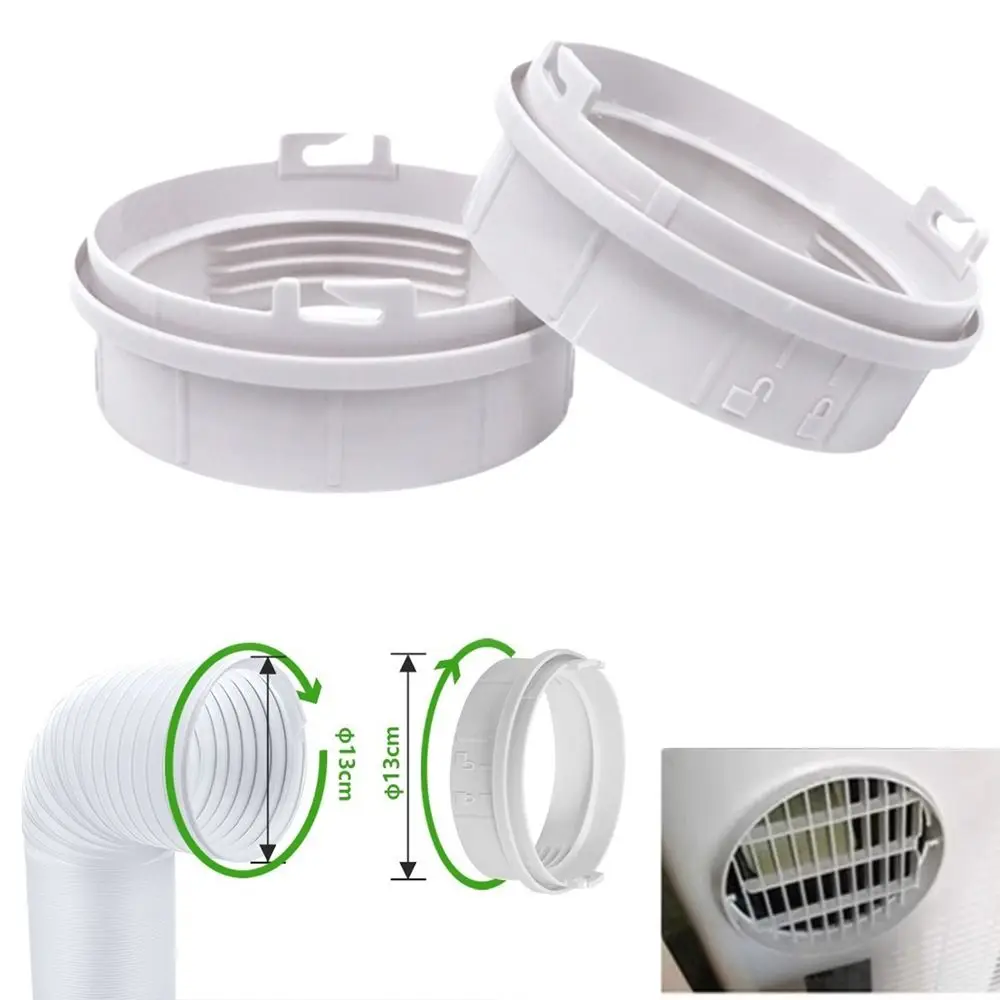 Vent Duct Adapter Mobile AC Duct Connector ABS Screw-On Connection Air Conditioner Connector Smooth Exhaust Pipe Extends to 1.5m