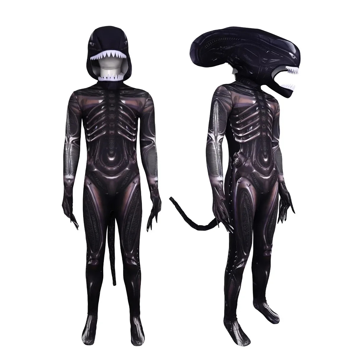 Alien Xenomorph Costume for Adults Sci Fi Movie Monster Suit Space Monster Outfit for Halloween Cosplay Costumes