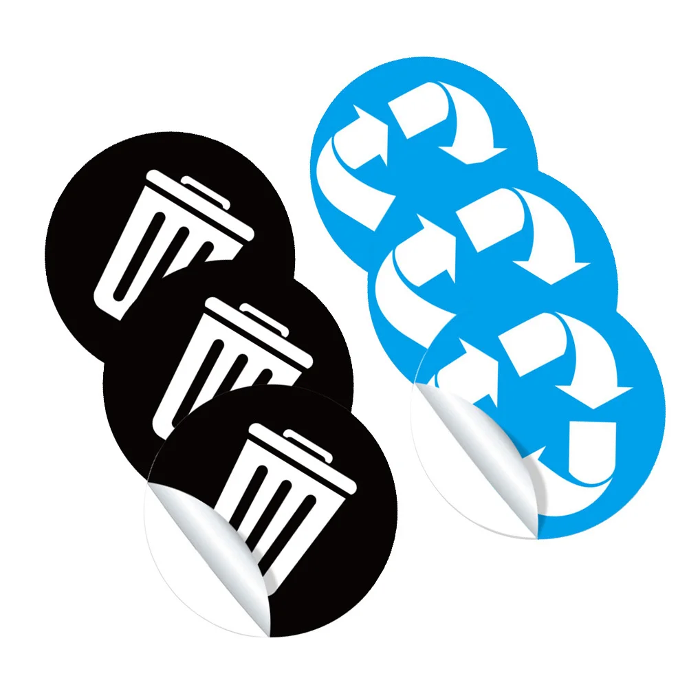 1 مجموعة تسميات تصنيف القمامة مقاوم للماء ملصقات فرز النفايات لسلة المهملات البلاستيكية الشارات صناديق نفايات المطبخ #4