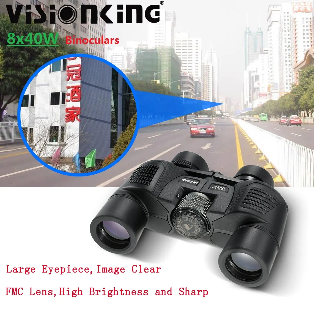 Visionking 8x40 HD Binocular Durable Porro Bak4 FMC Long Range Telescope Outdoor Birdwatching Camping Travelling Optical Scope