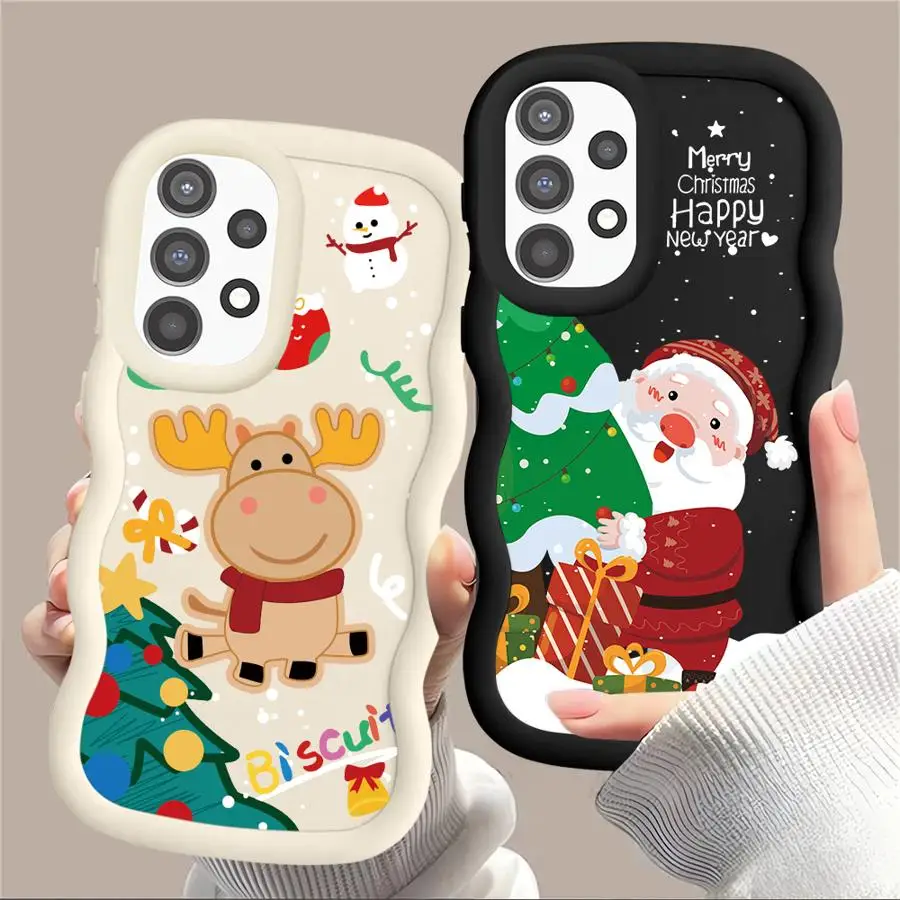 

Cartoon Christmas Santa Claus Case for Samsung Galaxy A30 A20 A02s A05 A52 A55 A51 A73 A04 A06 A50 A03 Soft Phone Cover