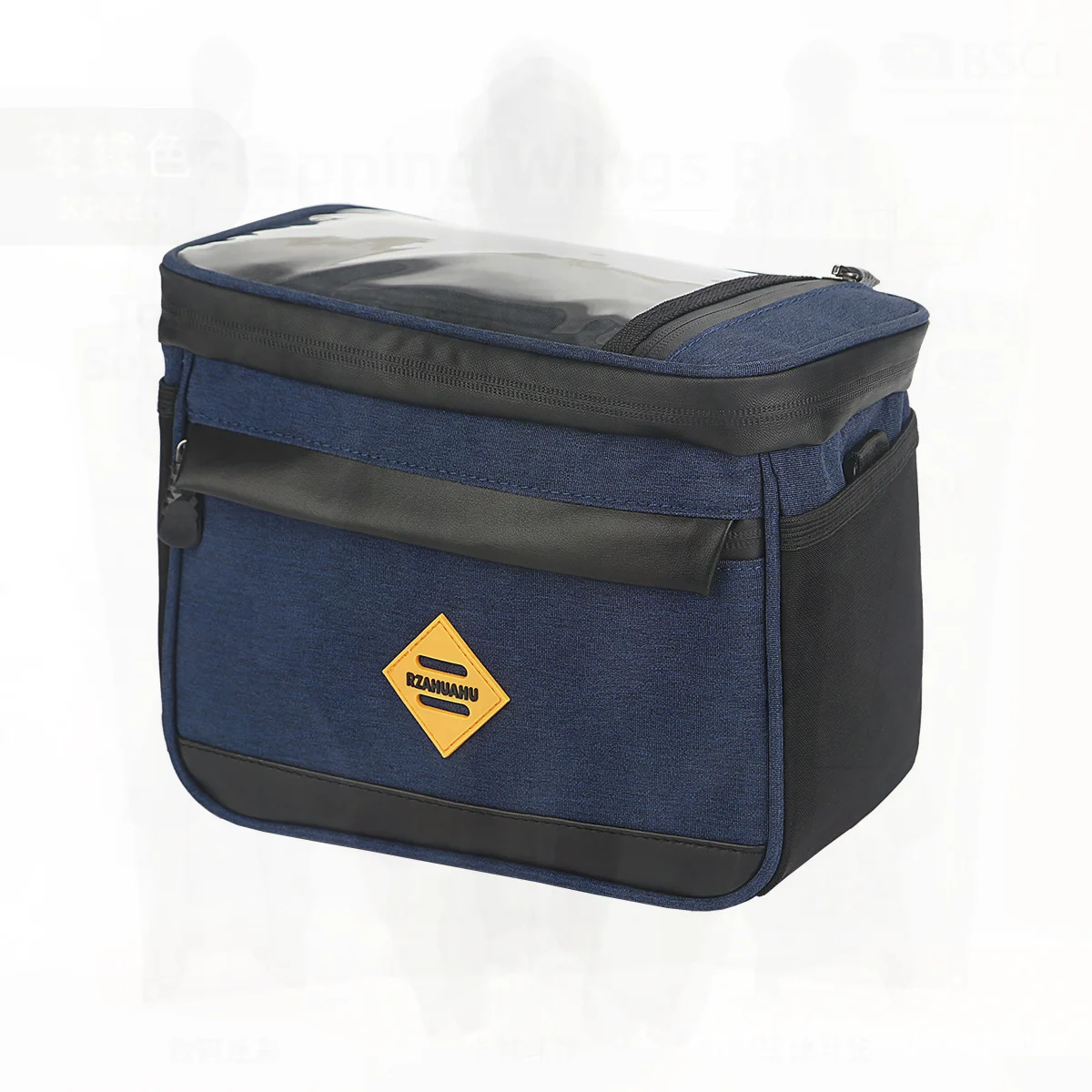 

Water-Repellent Bicycle Front Beam Bag Electric Car Handlebar Bag Motorcycle Insulation Picnic Bag Black Gray Dark Blue 4.5L