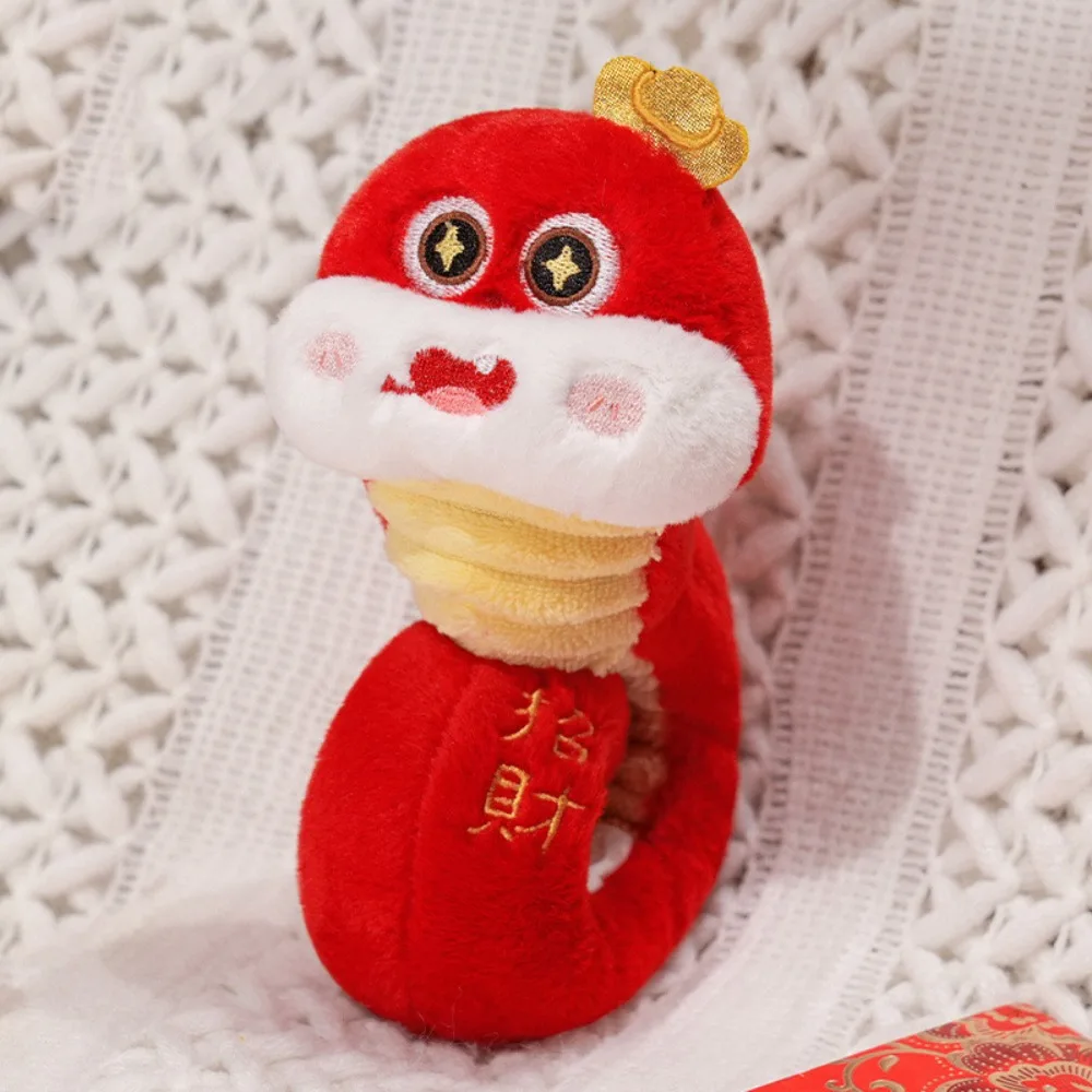 Mascots Snake Plush Slap Bracelet Circle Toy Wrist Style Snake Slap Snap Doll Toy Cute Cartoon New Year Plush Hand Ring
