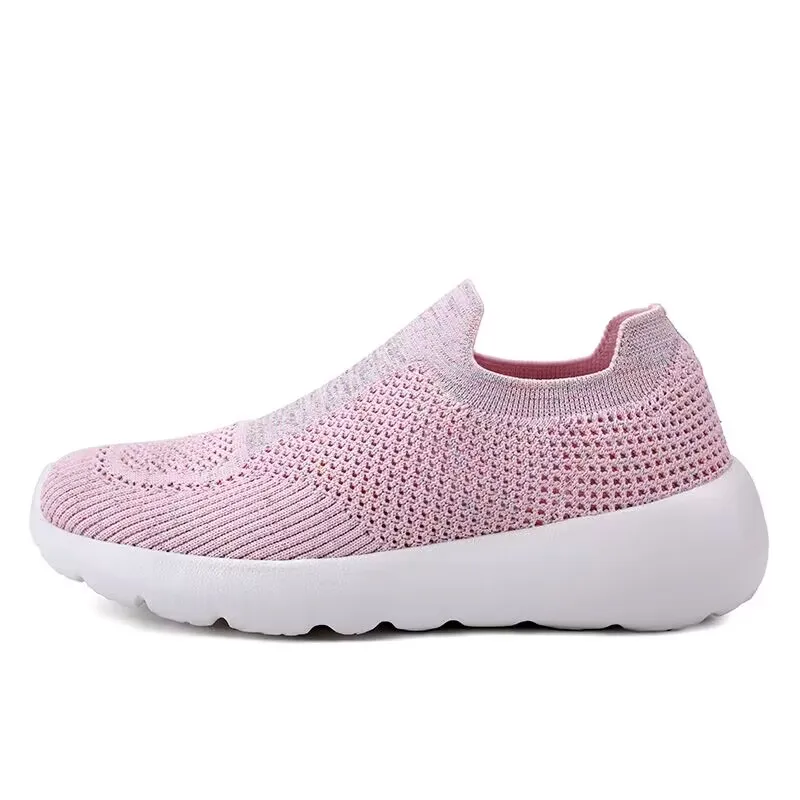 

2025New Comfort Breathable Summer Sports Mesh Slip-on Flying Woven Lightweight Couple Models More than Casual Walking Shoes