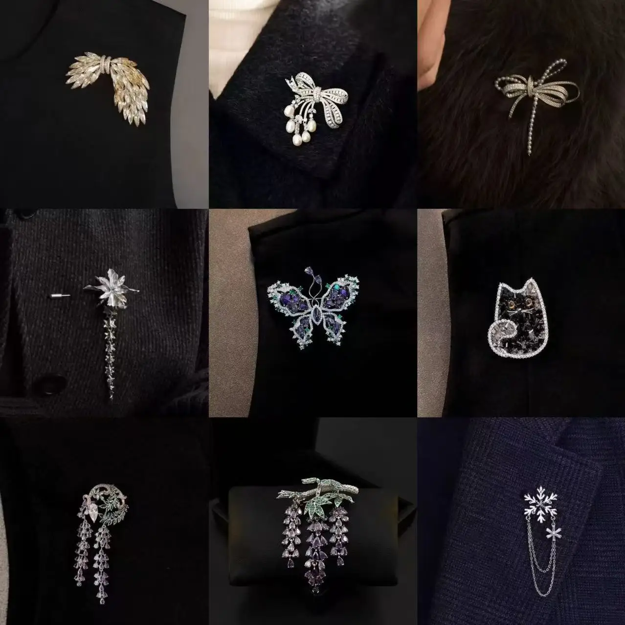 Heavy Industry Style Butterfly Brooch: Unique Design, Exquisite Luxury, High-End Fashion, Retro, Versatile, Distinctive Brooch
