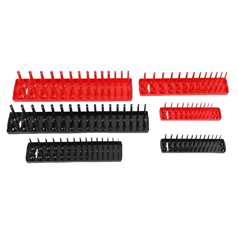 

Socket Organizer Tray Set 1/4 3/8 1/2in SAE Socket Trays Shallow Holders for Toolboxes SAE Socket Trays