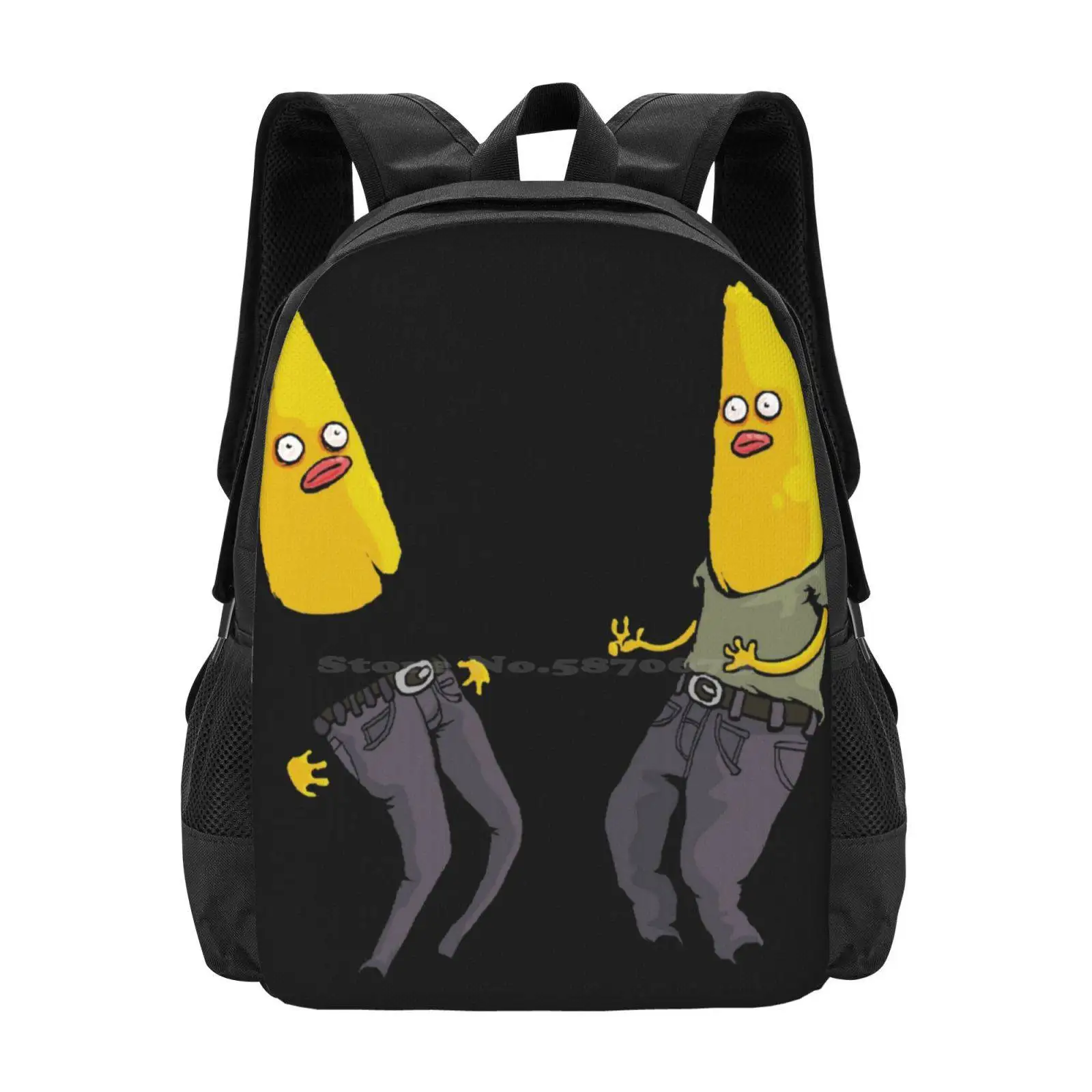 Bananas In Regular Clothing School Bag Big Capacity Backpack Laptop Meow Silly Bananas Cute