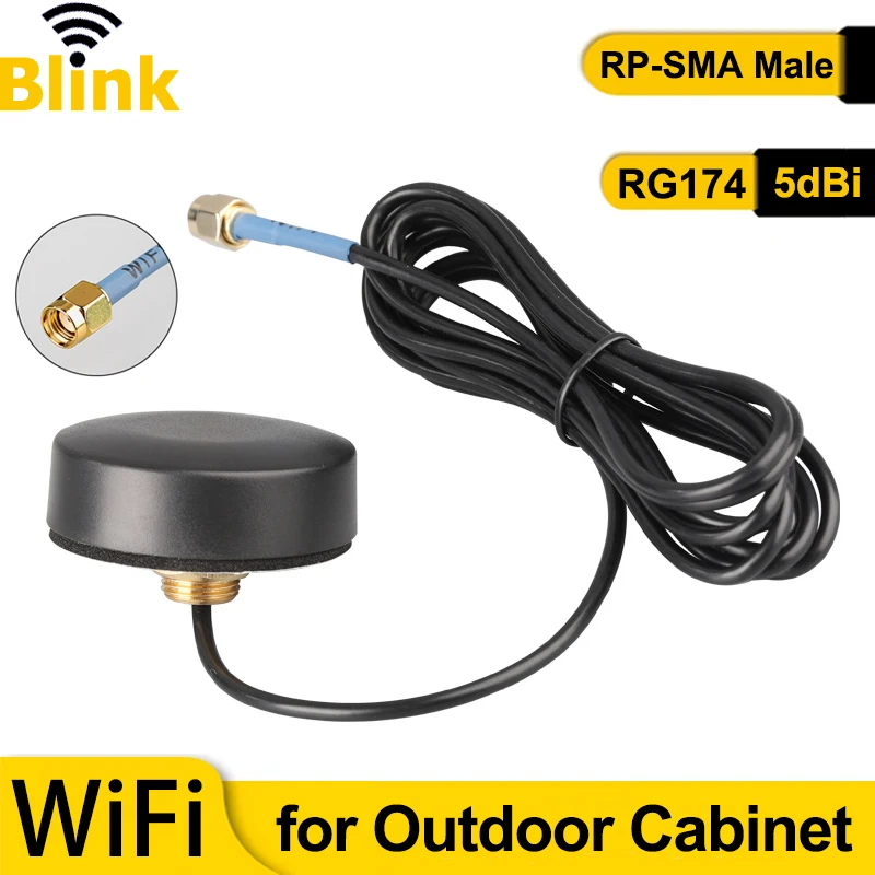 WiFi Outdoor Cabinet Antenna 2.4G 5.8G Dual Band Amplifier 5dBi High Gain Long Range Bluetooth Signal Booster Waterproof RP-SMA