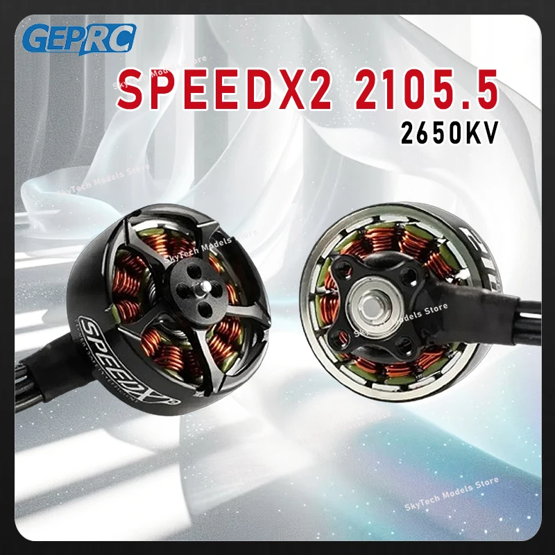 

GEPRC SPEEDX2 2105.5 Brushless Motor - 2650/3450KV 3-4S 1.5mm for 3-5inch Toothpick FPV Long Range RC Models