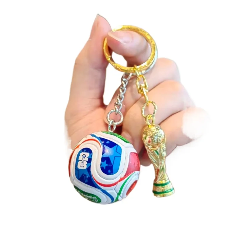 FIFA 2026 Official Match Ball Keychain World Cup Model Plastic Mini Soccer Ball Key Ring Sports Fan Souvenir Bag Charm Gifts