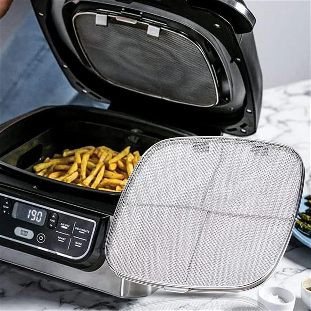 Stainless Steel Splatter Shield For AG301 Reusable 5-in-1 Indoor Grill Accessories Stainless Steel Splatter Screen For Ninja