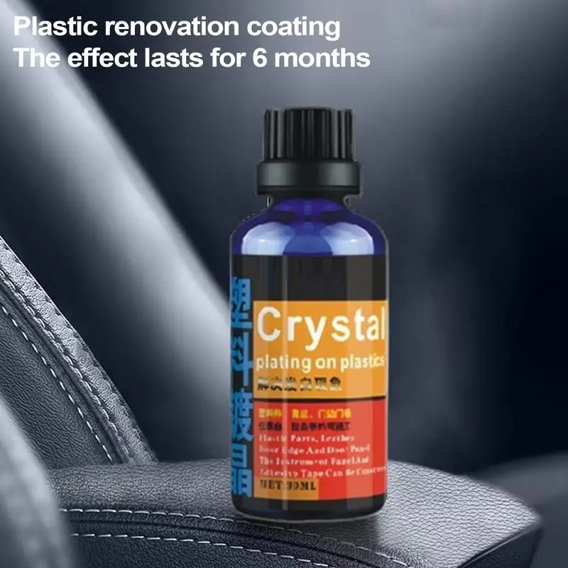 Car Interior Coating Agent 30ml Trim Restorer Coating Agent Multi-functional Automotive Care Solution Interior Parts