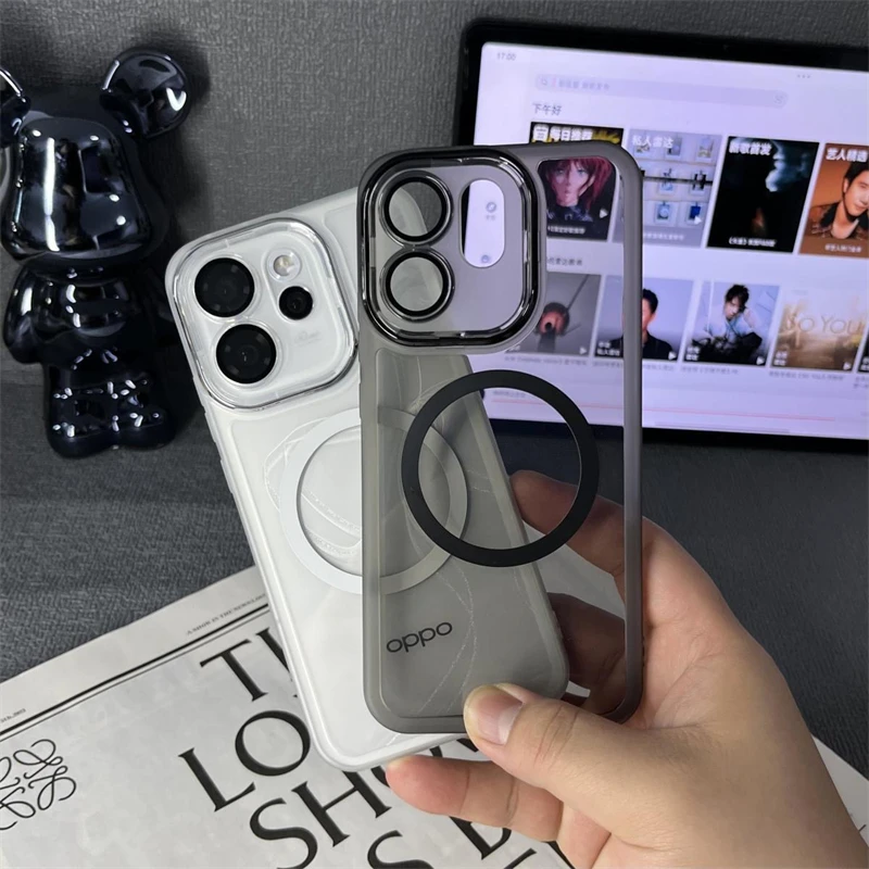 

Чехол для Oppo Reno 15 Pro Reno15 F 15 FS 5G, мягкий силиконовый прозрачный магнитный чехол из ТПУ, защитный чехол для камеры, бампер