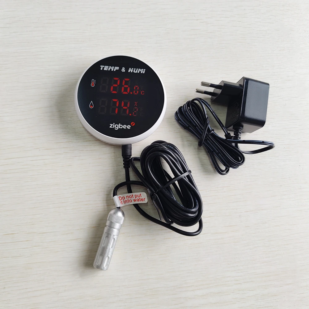 Tuya WIFI Zigbee Temperature and Humidity Sensor Detecting Temperature from -40℃ to 120℃ Tuya Smart App Real Time Monitoring